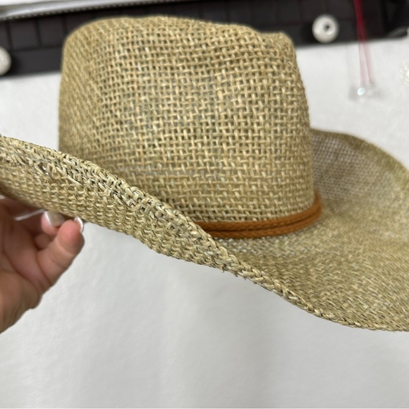 Western Cowboy Hat Casual Straw Hat with Chin Strap - One size - NEW - Picture 5 of 7